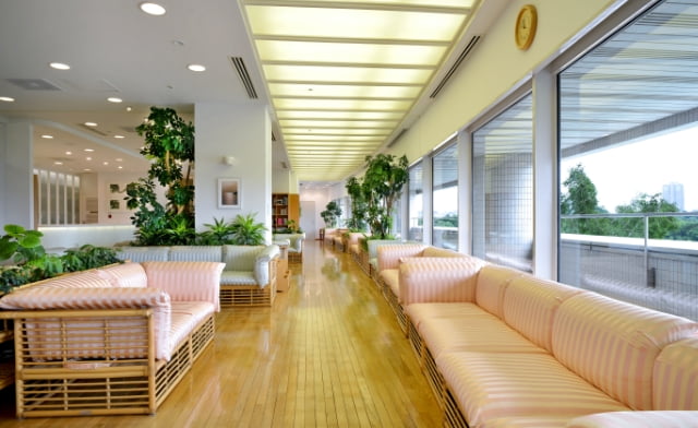 開放感のある明るいフロア